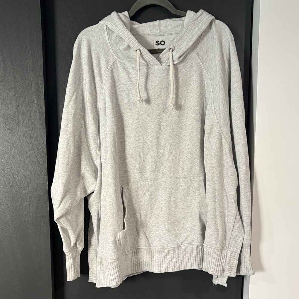 SO Sonoma Heather Gray Pullover Hoodie Baggy
